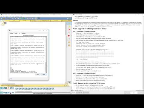 Lab 9.1.2.5 Packet Tracer - Using a TFTP Server to Upgrade a Cisco IOS Image