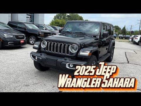 2025 Jeep Wrangler Sahara 4 Door 4x4 in Black for sale at Bayview Chrysler Dodge Jeep Ram in Sarnia, ON