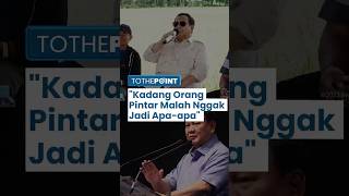 Candaan Prabowo soal Kinerja Menterinya: Kadang-kadang Orang Terlalu Pintar Malah Nggak Jadi Apa-apa
