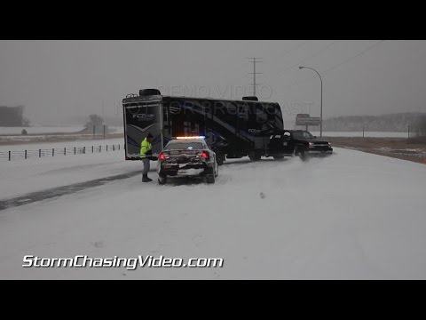 11/10/2014 Saint Cloud, MN Winter Storm Bad Roads B-Roll
