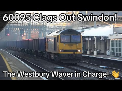 Trains at Swindon | Diverted Tug CLEARS OUT ON Approach To Swindon | The WESTBURY Waver at the HELM!