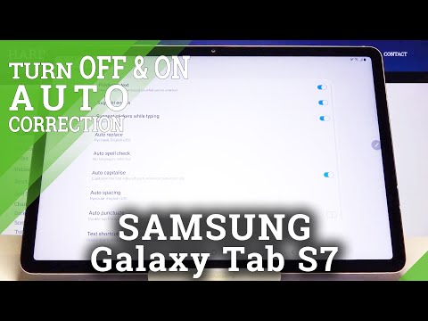 How to Activate Auto Correct Feature in Samsung Galaxy Tab S7 - Auto Correction Settings