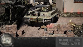 Headquarters WW2: A Sherman Firefly takes a shot at the legendary Tiger 1 tank! #gaming #tanks