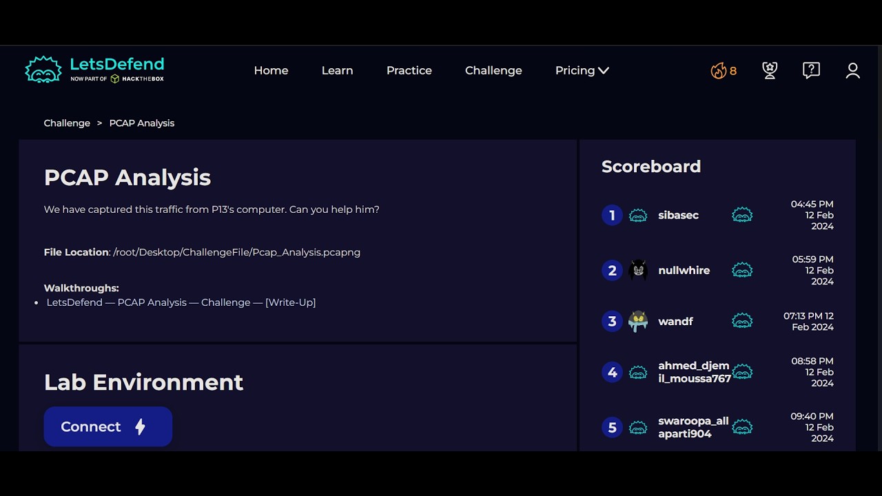 PCAP Analysis Challenge - LetsDefend
