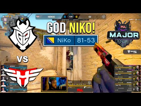 NIKO CARRIES G2! (God mode activated) G2 vs Heroic - PGL Major Stockholm 2021 BEST MOMENTS - CSGO