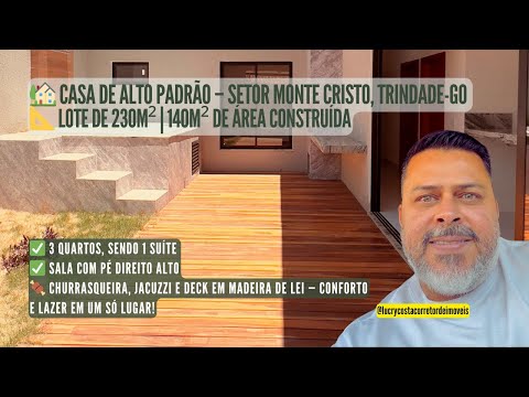 CASA DE ALTO PADRÃO NO SETOR MONTE CRISTO EM TRINDADE, GOIÁS 