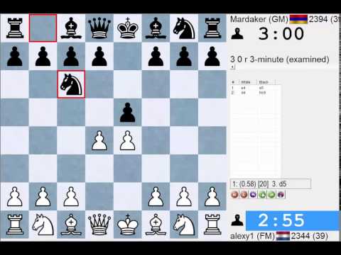 Blitzgame #120: FM alexy1 vs GM Mardaker -  Live Commentary