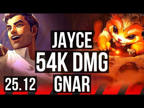 JAYCE vs GNAR (TOP) | 54k DMG, Legendary, 900+ games, 18/5/9 | EUW Master | 25.12