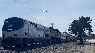 *RARE* Amtrak 14 P42 and a Dash 8 503 Oxnard station 2/16/25 #amtrak #train