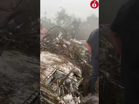 Imágenes del lugar de la tragedia aérea en zona rural de La Playa de Norte de Sanatander