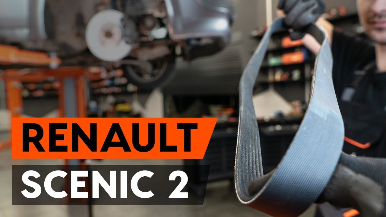 Como mudar correia trapezoidal estriada em Renault Scenic 2 - guia de substituição