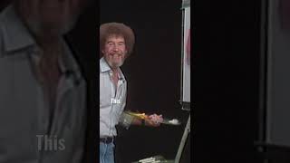 Bob Ross cleans the brush #paintlikebobross #art #bobross