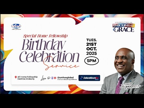 Special Home Fellowship | David Ibiyeomie's Birthday Celebration | Tuesday, 21st October 2025