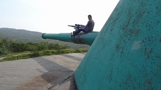 preview picture of video 'Voroshilov Battery 305-mm turret artillery battery on Vladivostok Russky Island's, Russia'