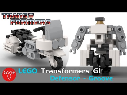Lego Transformers MOC G1 Defensor/Protectobots Groove Mini Motorcycle Mecha