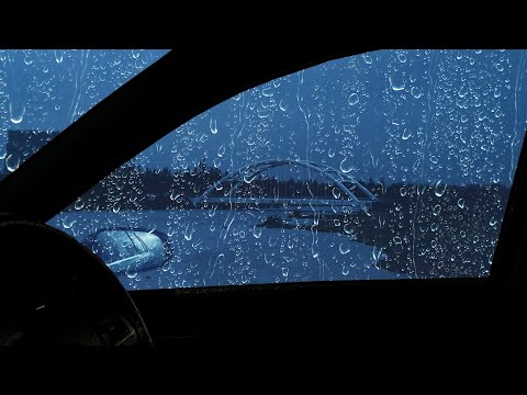 Heavy Rain Sounds To Stop Overthinking - Car Air Ambience For Deep Sleep, Reduce Stress & Anxiety