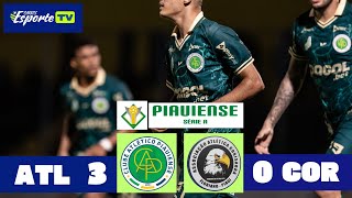 Atlético-PI x Corisabbá. Campeonato piauiense 2026, 3° rodada.  Gols e melhores momentos.