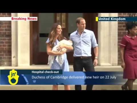 First Glimpse of Royal Baby: Proud parents Kate and William leave London hospital with baby boy