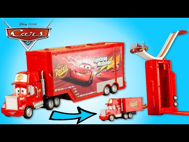 Vídeo relacionado con Mattel Disney Cars 3 Mack Supercamión de trasnporte de coches de juguete (GNW34)