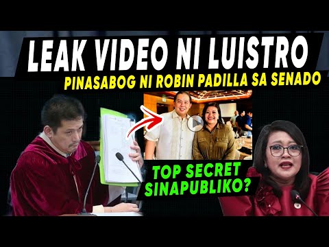 GRABE TO! SEN ROBIN NAHOBARANsi LUISTRO SINAPLUBIKO RELASY0N ni TAMBA NABUNYAG na NA IHI sa H1YA?