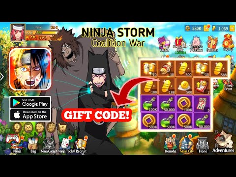 Free 8 New Gift Codes! Ninja Storm Coalition War Gameplay - Naruto RPG IOS