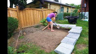 DIY Pavers Installation Timelapse (Digging out sloped yard!)