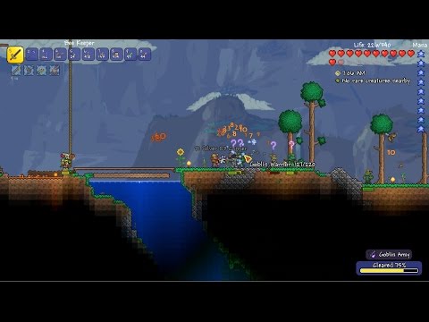 Brian's Terraria 1.3.4 (Expert), Part 05 - Goblins and a surprise