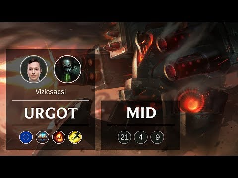 Urgot Mid vs Vayne - EUW Challenger Patch 9.1