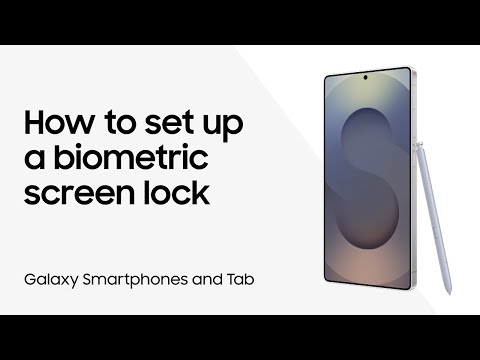 Part of a video titled Set up a Biometric security lock on your Samsung Galaxy phone or tablet