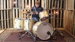 Video thumbnail for Pearl Session Studio Select Natural Birch Drum Set - 24,13,16,18 by The Drum Shop - Portland, Maine
