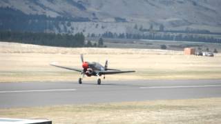 preview picture of video 'TBF Avenger, Kittyhawk and F4U Corsair takeoff - Warbirds over Wanaka 2014'