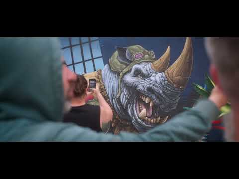 Fresque graffiti Tortues Nin'jam Besançon 2025