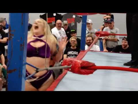 Tenille Dashwood slaps sunburned back of Allie Kat! #TenilleDashwood #AllieKat #ProWrestling