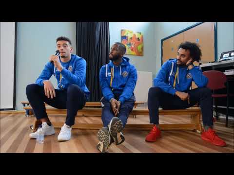 Shrewsbury Town players pay school visit