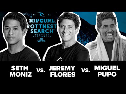 Seth Moniz / Jeremy Flores / Miguel Pupo HEAT REPLAY Rip Curl Rottnest Search Seeding Round