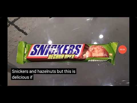 trying a Russian snickers with hazelnut  review