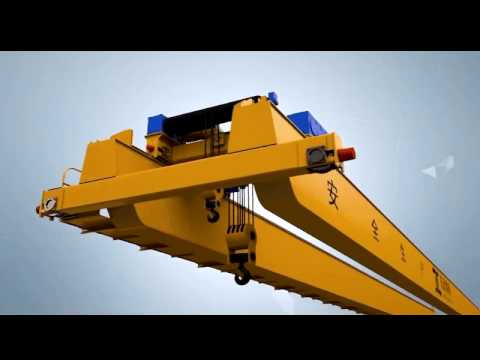 Crane parts- overhead crane parts assembly 3d presentation