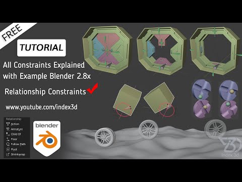All Constraints Explained with Example | Relationship Constraints | Blender 2.8 | Free Project File