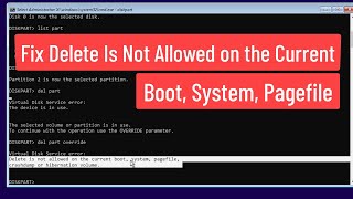 Fix Delete is not allowed on the current boot, system, page file, Crashdump or Hibernate Volume