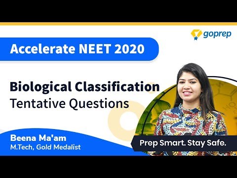 Accelerate NEET 2020 | Biological Classification | Tentative Questions | Botany | Beena Ma'am|Goprep Video