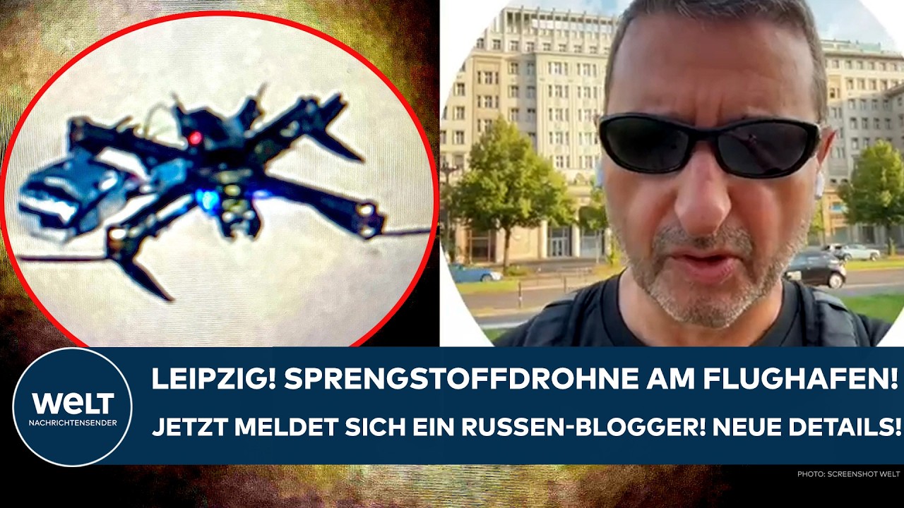LEIPZIG: Alarm am Flughafen! Sprengstoffdrohne! Jetzt meldet sich ein Russen-Blogger! Neue Details!