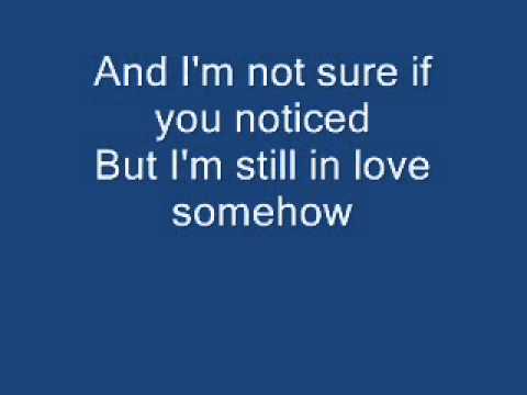 Evan Taubenfeld - Still In Love Somehow - Lyrics