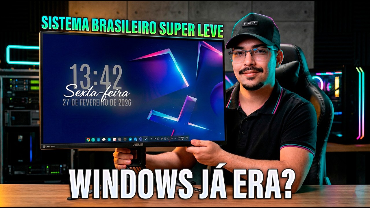 CHEGA DE LENTIDÃO! 🚫 O Melhor Sistema Brasileiro para PC de 2GB de RAM! (Leve demais)