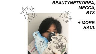 beautynetkorea, bts, mecca + more haul //