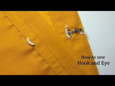 How to sew hook and eye