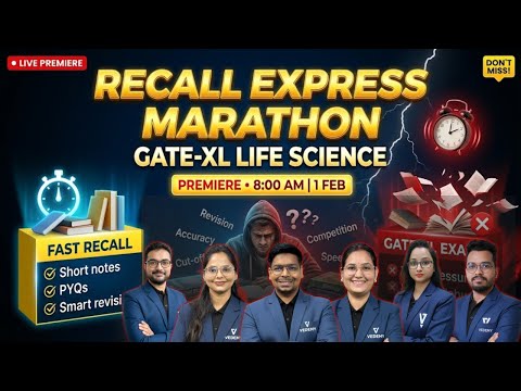 GATE-XL 2026 | Life Science Marathon | Full Syllabus Recall Express | Complete Revision | Vedemy
