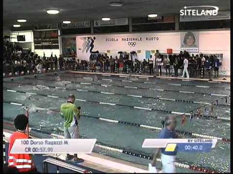 Serie 1 dei 100 Dorso Ragazzi Maschi - 15 Memorial Chiara Giavi