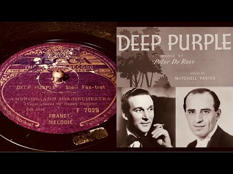Ambrose & His Orchestra - Deep Purple - 78 rpm - Decca F7029 - 1939