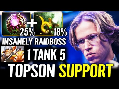 1 TANK 5 support by Topson - Insanely Raidboss Techies Amazing Build