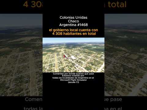 Colonias Unidas, Chaco desde el Microsoft Flight Simulator #coloniaunidas #chaco #msfs #argentina